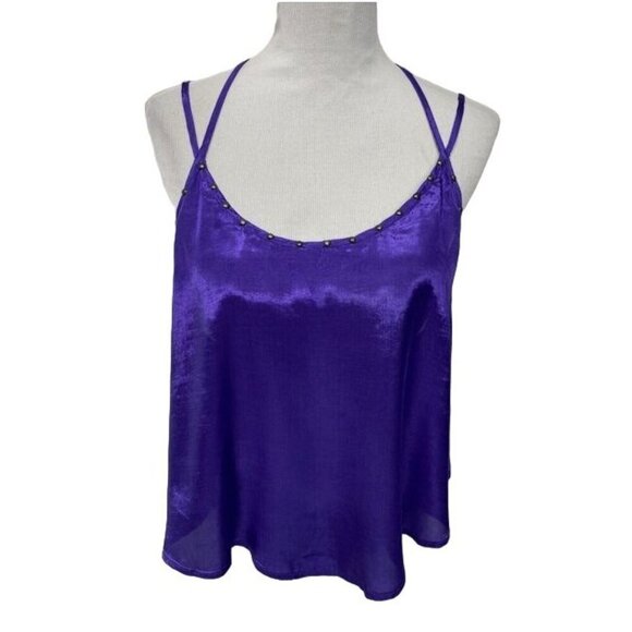 Free People Tops - Free People Women’s Purple Studded Halter Strappy Tank Top Cami Size S
